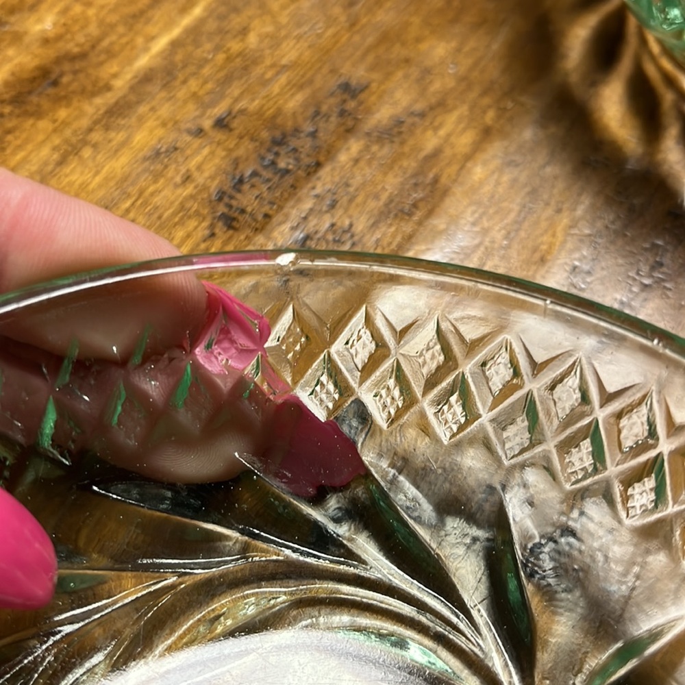 Vintage green small desert bowls - Picture 5 of 5